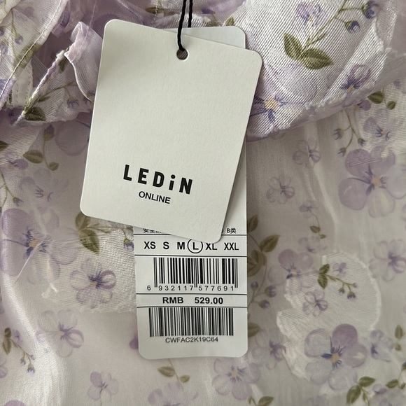 Ledin purple flower dress DISCONTINUED - Picture 8 of 8